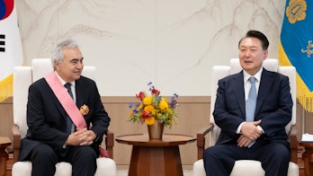 Korea President Yoon Suk Yeol and IEA's Executive Director Dr Fatih Birol