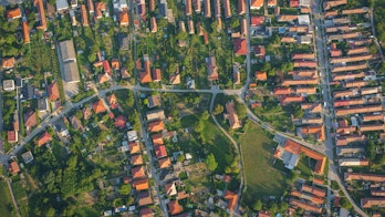 Aerial View Of Drazovce Slovak Republic
