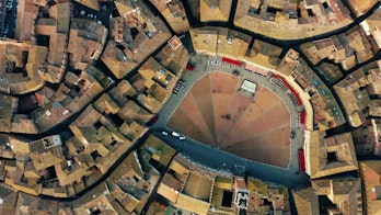 Aerial View Of Sienne Italy