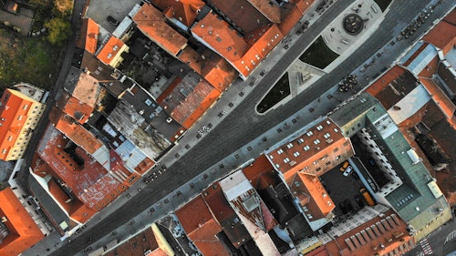 Aerial View Of Trencin Old City Centre Slovak Republic Shutterstock 1709425636